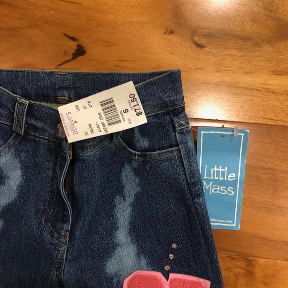 Boutique Vintage LITTLE MASS jeans, cuffed, size 5, NWT! - Picture 4 of 4